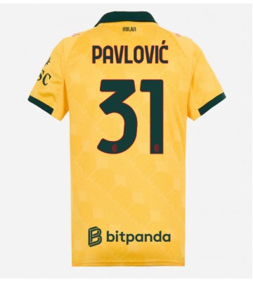 AC Milan Strahinja Pavlovic #31 Replika Tredjetrøje Dame 2025-26 Kortærmet
